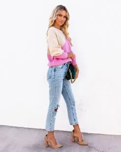 Vice Versa Colorblock Knit Sweater - Taupe Fuchsia - FINAL SALE 14 Vice Versa Colorblock Knit Sweater - Taupe Fuchsia - FINAL SALE -clothes Sales viceversacolorblockknitsweater7