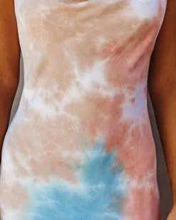 Virtue Asymmetrical Tie Dye Midi Slip Dress -clothes Sales virtueasymmetricaltiedyemidislipdress08