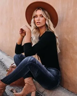 OLIV-001 Vital Long Sleeve Ribbed Bodysuit - Black -clothes Sales vitallongsleeveribbedbodysuitblack17