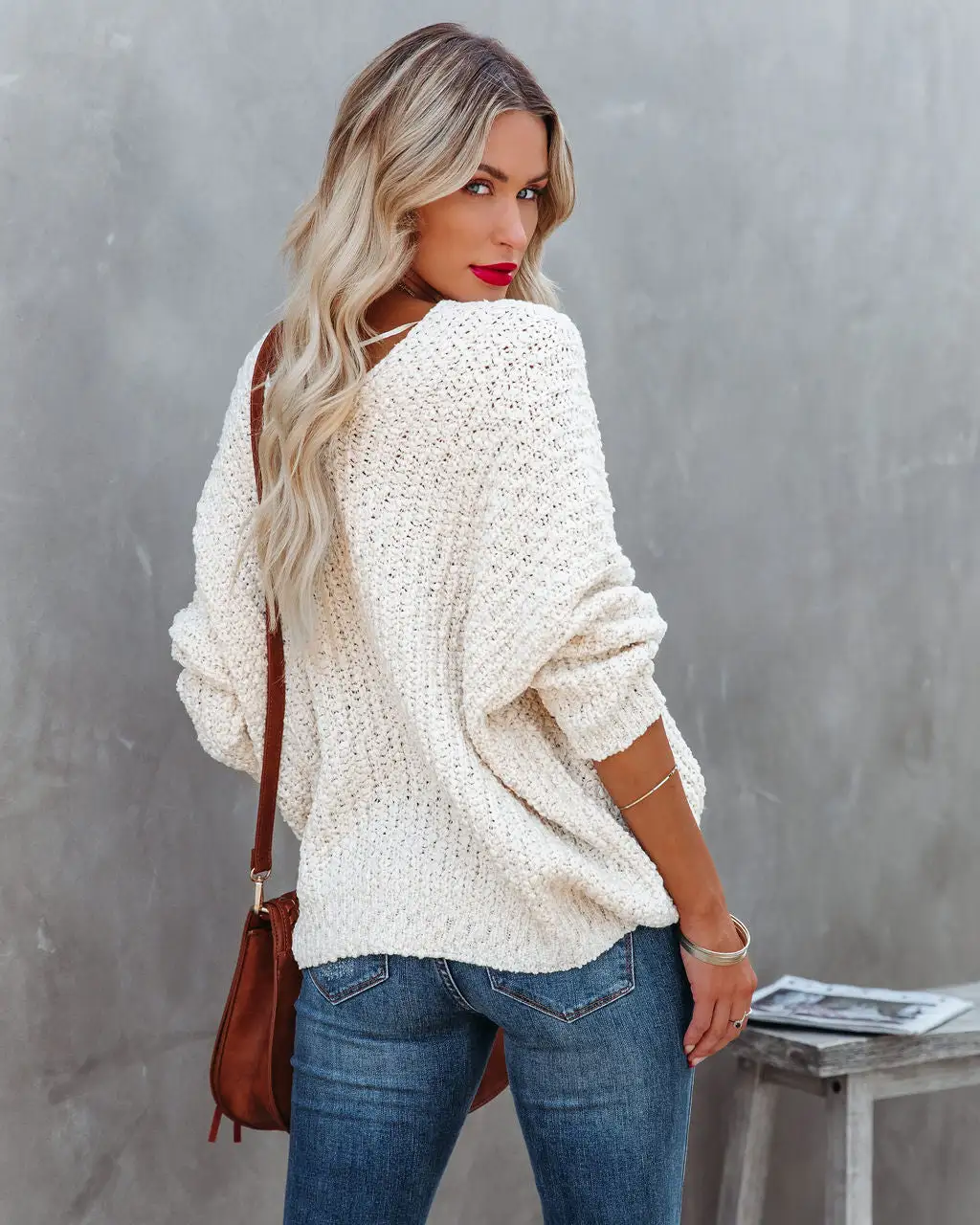 Warms My Soul Knit Sweater - Natural 4 Warms My Soul Knit Sweater - Natural - Image 4