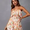 Big Bouquet Energy Strapless Smocked Romper
