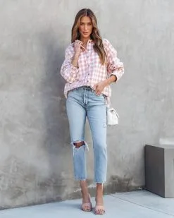 Weekend Road Trip Gingham Button Down Top - FINAL SALE -clothes Sales weekendroadtripginghambuttondowntop 10