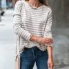 Well Loved Striped Knit Top - Beige - FINAL SALE