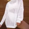 ACOA-001 Sunset Sail Crochet Cover Up Sweater - Off White
