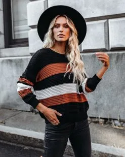 Younes Button Detailed Striped Knit Sweater -clothes Sales younesbuttondetailedstripedknitsweater14