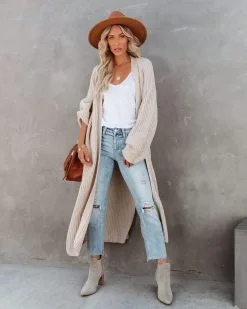 Your Own World Knit Duster Cardigan - Beige - FINAL SALE -clothes Sales yourownworldknitdustercardiganbeige44