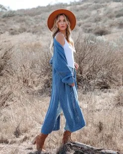 Your Own World Knit Duster Cardigan - Blue - LAST CHANCE 20 Your Own World Knit Duster Cardigan - Blue - LAST CHANCE -clothes Sales yourownworldknitdustercardiganblue24