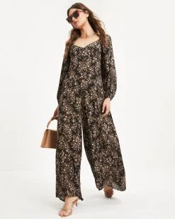 Ruthie Floral Tie Back Jumpsuit - Black - FINAL SALE 7 Ruthie Floral Tie Back Jumpsuit - Black - FINAL SALE -clothes Sales 02 RuthieFloralTieBackJumpsuit Black 0176