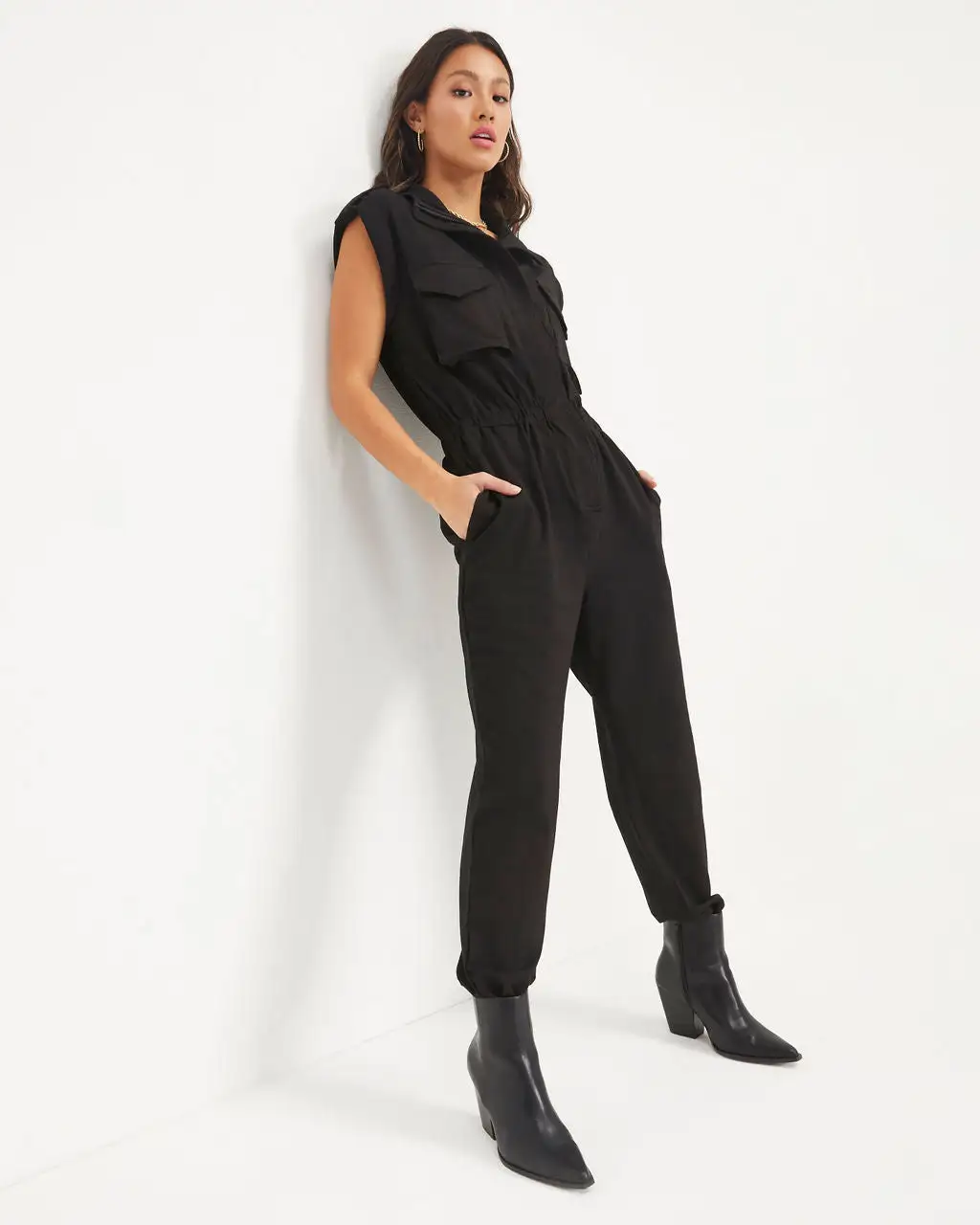 Stronger Than Ever Pocketed Jumpsuit - Black - FINAL SALE 1 Stronger Than Ever Pocketed Jumpsuit - Black - FINAL SALE