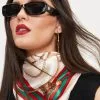 Emiliana Satin Printed Scarf - Ivory - LAST CHANCE