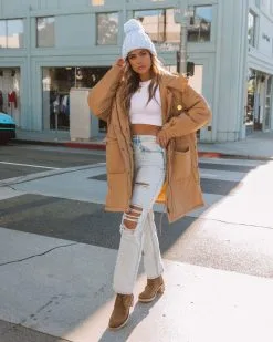 Cayo Pocketed Hooded Parka Jacket - Soft Camel - FINAL SALE -clothes Sales 0L4A6282