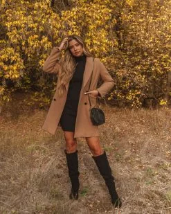 Elyanna Pocketed Coat - Camel - FINAL SALE