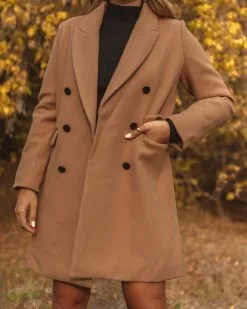 Elyanna Pocketed Coat - Camel - FINAL SALE -clothes Sales 0L4A7246