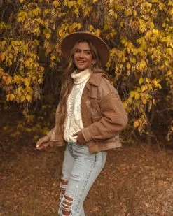 Cherrybark Pocketed Sherpa Jacket - Mocha - FINAL SALE -clothes Sales 0L4A7368