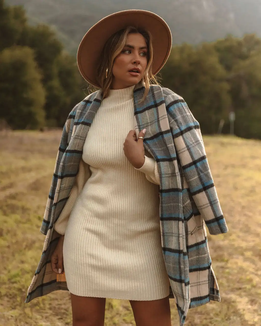 Igloo Pocketed Plaid Coat - Blue - FINAL SALE 8 Igloo Pocketed Plaid Coat - Blue - FINAL SALE - Image 8