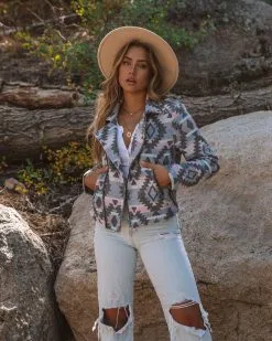 Norinne Pocketed Woven Moto Jacket - FINAL SALE