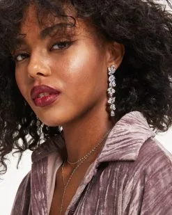 Wishing And Hoping Crystal Drop Earrings - Silver - FINAL SALE -clothes Sales 10 WishingandHopingCrystalDropEarrings Silver 1137