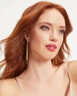 Double Trouble Drop Earrings - Gold - FINAL SALE