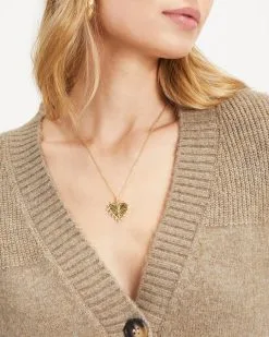 Ever Mine Heart Charm Necklace - Gold - FINAL SALE