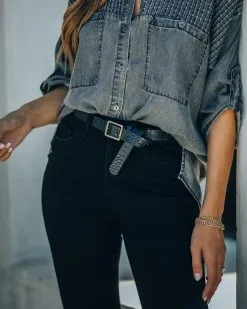 Shashi - Jeren Croc Embossed Belt - FINAL SALE -clothes Sales 2020 10 1318 25 00.992 0700