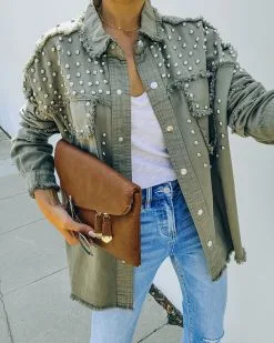 Henders Cotton Studded Utility Jacket - FINAL SALE