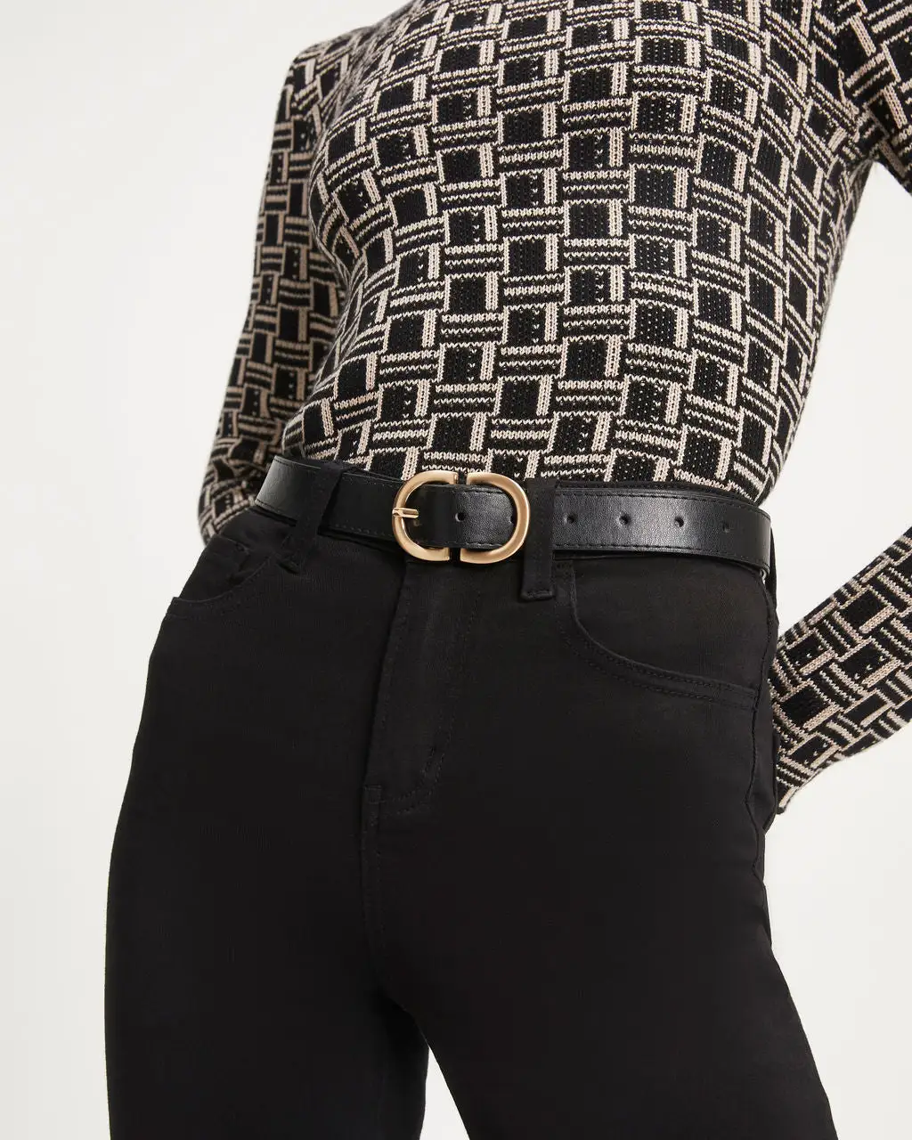 Finley Gold Buckle Belt - Black - FINAL SALE 1 Finley Gold Buckle Belt - Black - FINAL SALE