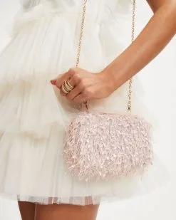 Alia Textured Clutch - Blush - LAST CHANCE -clothes Sales 22 Alia Textured Clutch Blush 3005
