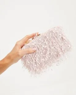 Alia Textured Clutch - Blush - LAST CHANCE