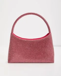 In Her Mood Baguette Handbag - Magenta