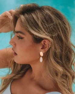 Gold And Pearl Drop Earrings -clothes Sales 369A9696