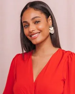 Golden Corazon Drop Earrings -clothes Sales 3J4A8908