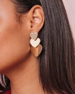 Golden Corazon Drop Earrings -clothes Sales 3J4A8913