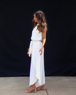 Sway My Way Halter Split Hem Jumpsuit - White -clothes Sales 5C65CA97 DC35 4A77 9144 70F4FA756C4E