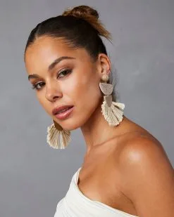 Isle Bonita Earrings - Taupe  -clothes Sales 61950SKV CREAM 12922SKV CREAM 3253