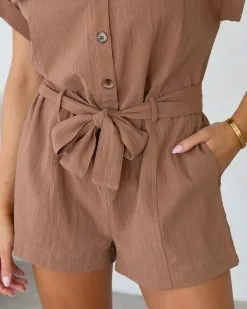 Adventure Seeking Cotton Utility Romper - Dark Taupe - FINAL SALE -clothes Sales AdventureSeekingCottonUtilityRomperDarkTaupe14