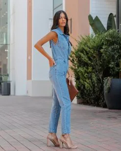 Alexaly Pocketed Denim Jumpsuit - FINAL SALE -clothes Sales AlexalPocketedDenimJumpsuit39