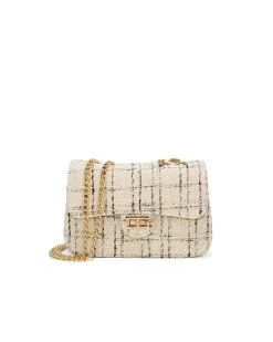 Amelia Crossbody Tweed Bag - White - LAST CHANCE -clothes Sales AmeliaCrossbodyTweedBag White
