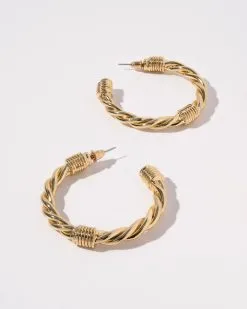 Astrid Twisted Hoops - Gold
