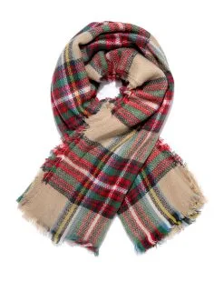 Ava Plaid Blanket Scarf - LAST CHANCE