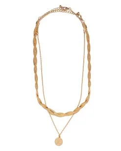 Barbara Layered Coin Necklace - Gold - FINAL SALE -clothes Sales BarbaraLayeredCoinNecklaceGold