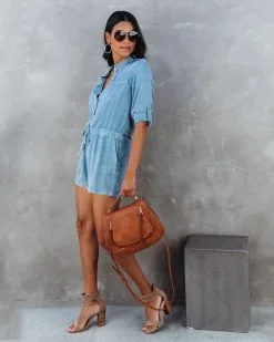 Bertha Utility Romper - Washed Blue - FINAL SALE -clothes Sales BerthaUtilityRomperWashedBlue17