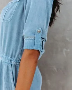 Bertha Utility Romper - Washed Blue - FINAL SALE -clothes Sales BerthaUtilityRomperWashedBlue30