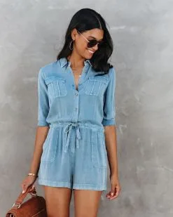 Bertha Utility Romper - Washed Blue - FINAL SALE -clothes Sales BerthaUtilityRomperWashedBlue63
