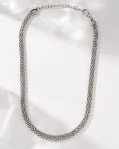 Bexley Woven Chain - Silver - SALE -clothes Sales BexleyWovenChain Silver