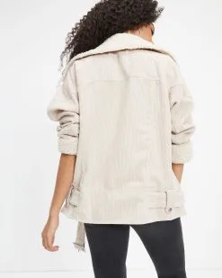 Blake Corduroy Faux Sherpa Moto Jacket - Cream - FINAL SALE 10 Blake Corduroy Faux Sherpa Moto Jacket - Cream - FINAL SALE -clothes Sales Blake Corduroy Faux Sherpa Moto Jacket Cream 3611