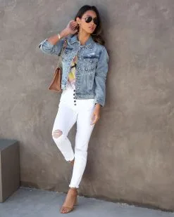 Blue Jean Baby Distressed Denim Jacket - FINAL SALE -clothes Sales BlueJeanBabyDistressedDenimJacket 176