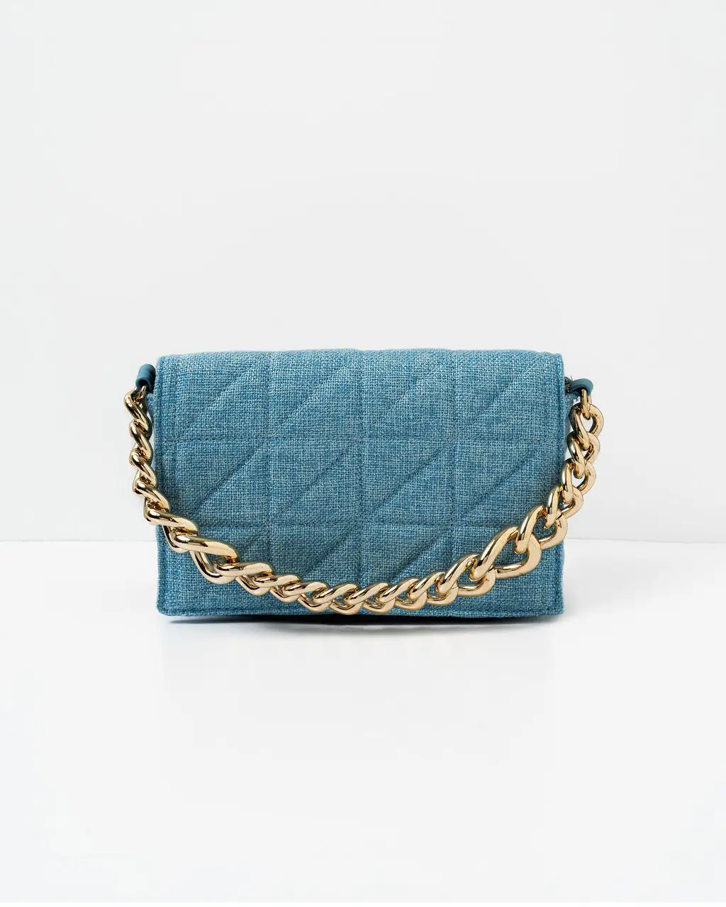 Brittany Linen Quilted Crossbody Bag - Blue - SALE 1 Brittany Linen Quilted Crossbody Bag - Blue - SALE