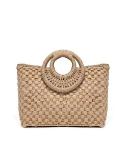 Cannon Rattan Beach Tote - Tan - LAST CHANCE -clothes Sales CannonRattanBeachTote Tan