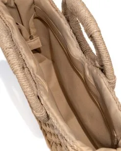 Cannon Rattan Beach Tote - Tan - LAST CHANCE -clothes Sales CannonRattanBeachTote Tan Interior