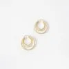 Caprice Triple Crystal Hoops - Gold